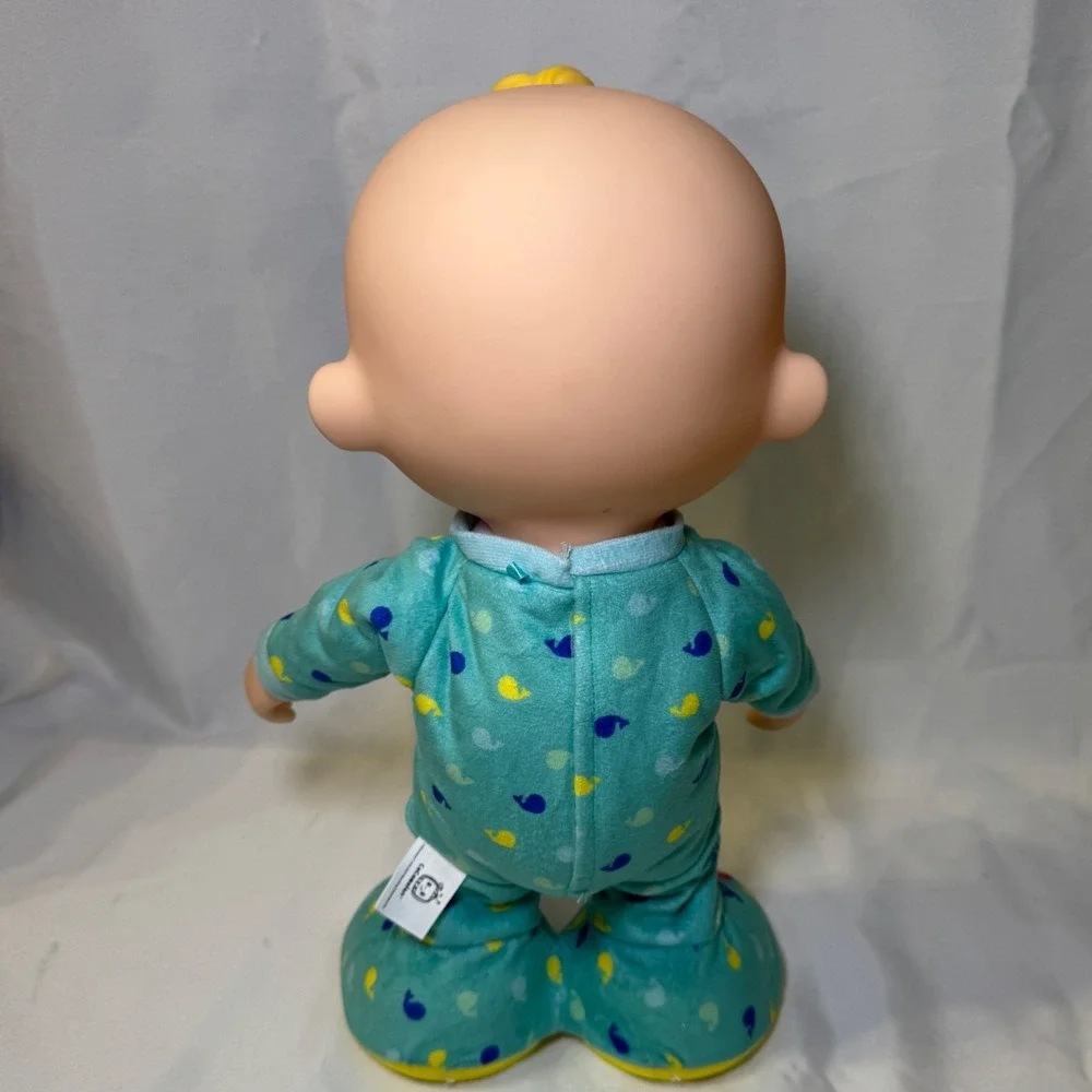 CoComelon JJ Musical Interactive Plush Doll Teal Whale Pajamas 2023 Moonbug